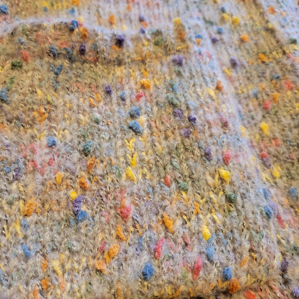 Rainbow dot cardigan sweater